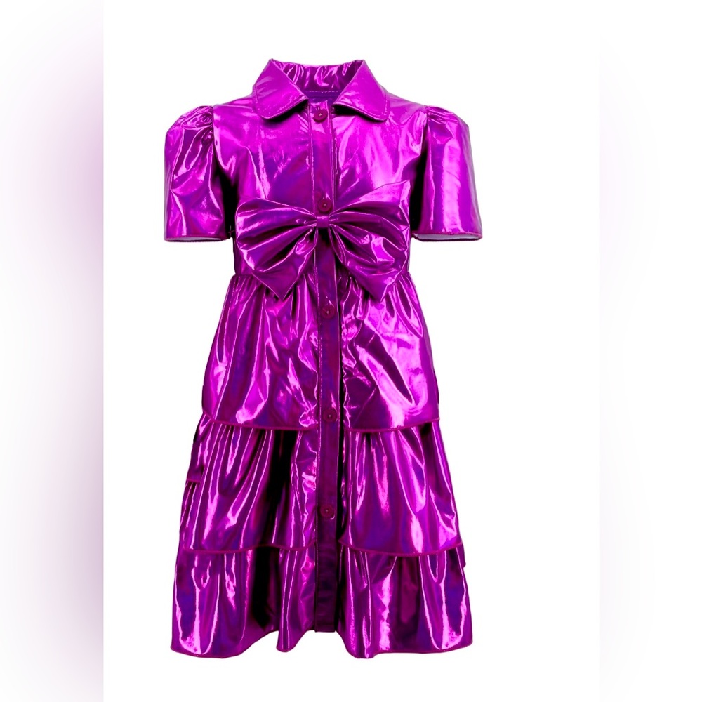 Lola and the Boys Size 8 Purple Irridesent Dress